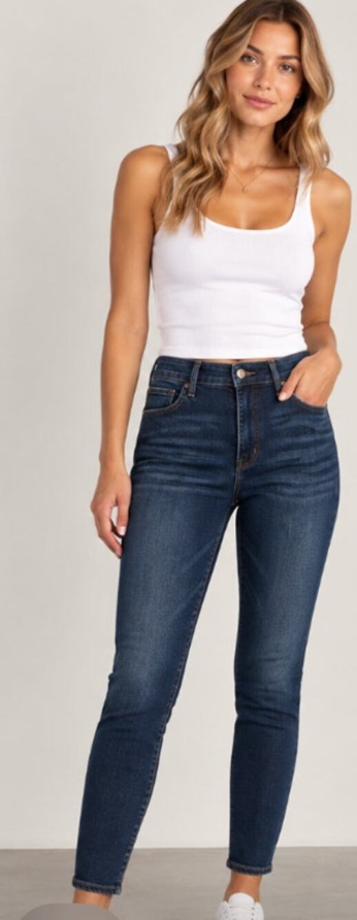 Abercrombie Simone High Rise Super Skinny Jeans Dark Wash 27 4R